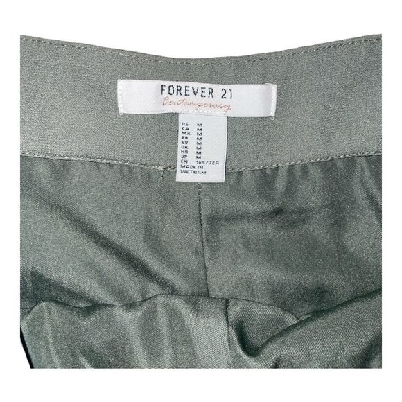Forever 21 Green Khaki Mini Skirt, Size S, Back Zipper, Casual/Workwear - Picture 4 of 7